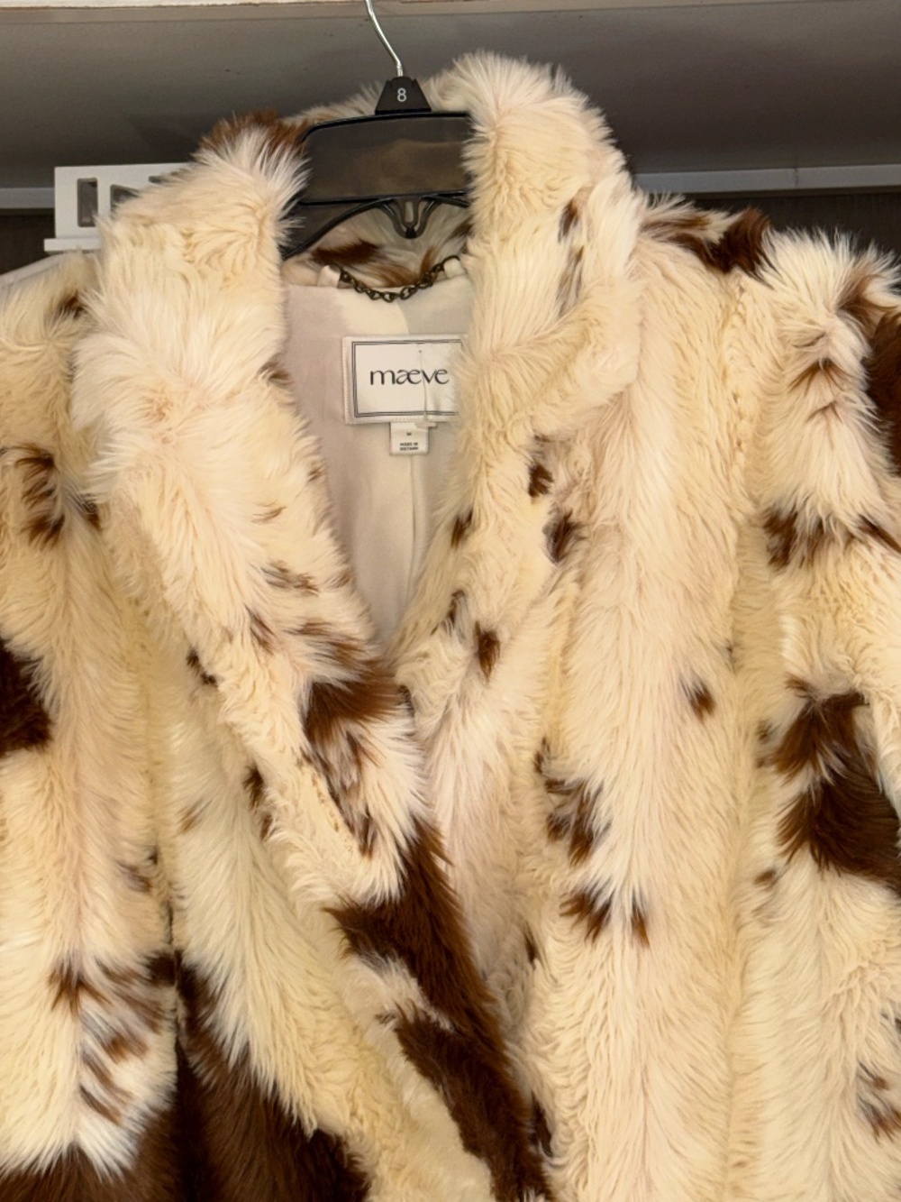 Maeve Anthropologie Medium M Grand Glam faux fur coat - Picture 7 of 8